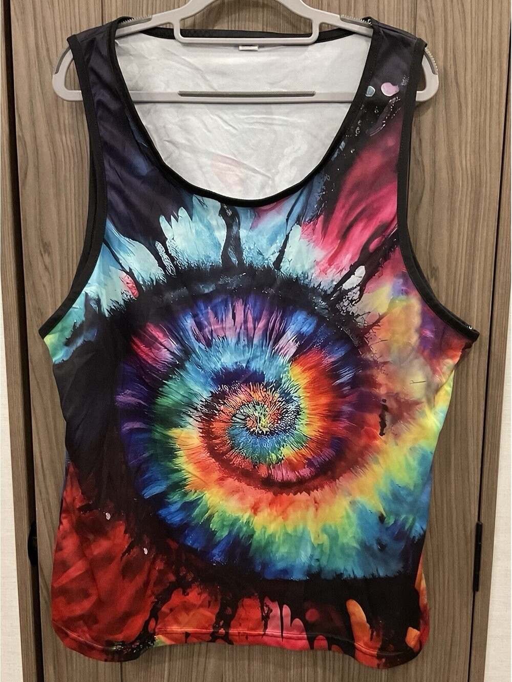 Seriousness Men’s Printed Faux Tie Dye Tank Top Size XXL